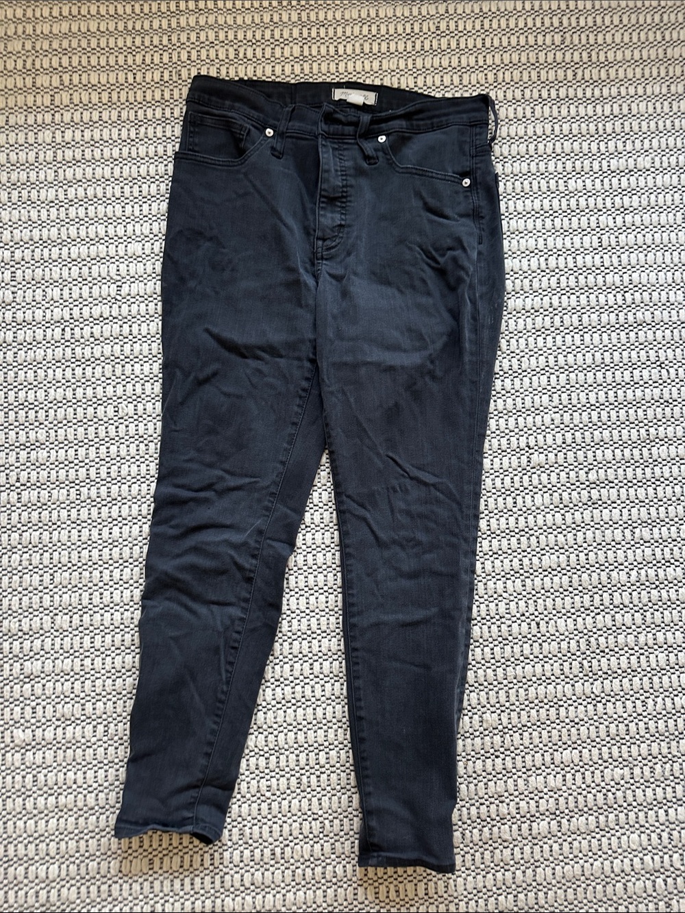 Madewell size 30 Black Women's Skinny Jeans, 9” Mid Rise
